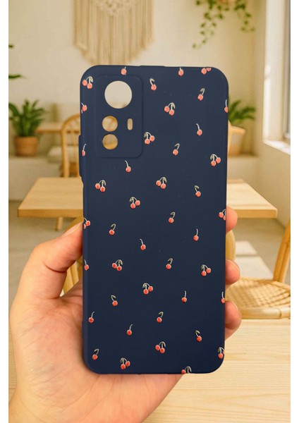 Redmi Note 12S-MİNİ Kiraz Desenli Silikon Darbe Emici Klasik Korumalı Rubber Kılıf fiyatları