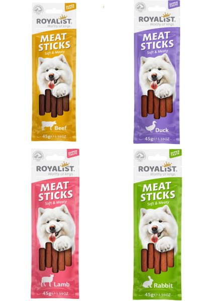 Meat Sticks – Lezzetli ve Besleyici Köpek Ödül Çubukları 4'lü Karma Paket