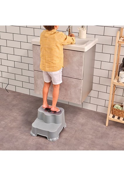 Kaydırmaz Çift Basamaklı Çocuk Taburesi ve Klozet Tuvalet Alıştırma Adaptörü 2’li Set fırsatları