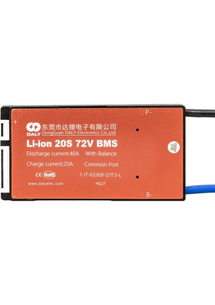 20S 72V Deşarj 40A -Şarj 20A Balanslı Pil Koruma Modülü