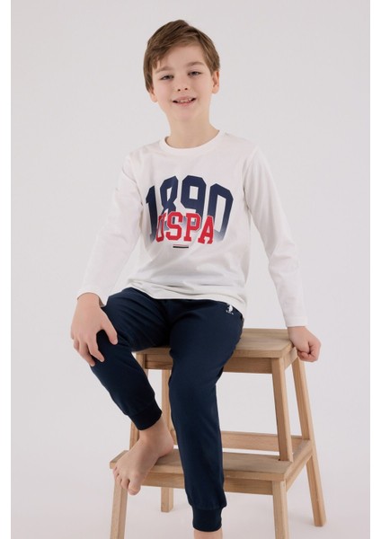U.s. Polo Assn Uzun Kol Pijama Takım US2203-4 Beyaz fiyatları