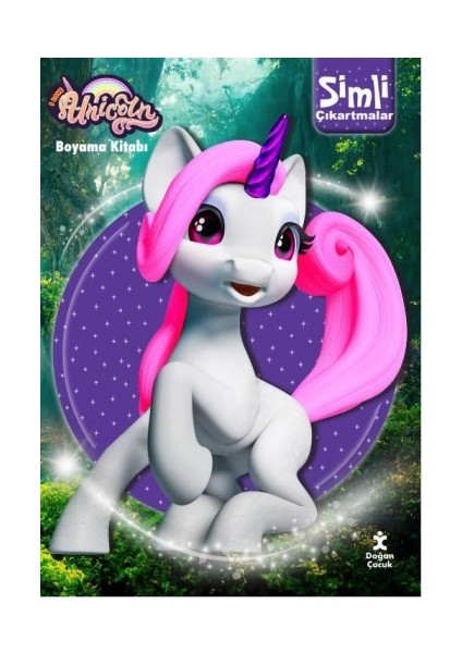 Unicorn Simli Çıkartmalı Boyama Kitabı