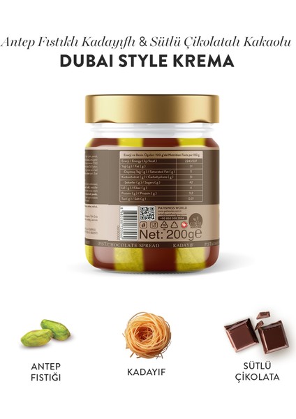 Sütlü Çikolatalı Antep Fıstığı Kreması – Juva Dubai Style, 200G modelleri