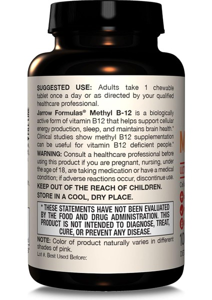 Methyl B-12 2500 Mcg 100 Çiğnenebilir Tablet Metilkobalamin modelleri