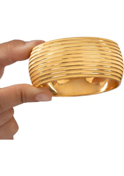 35 Gram (Gr) 40MM Şerit Model Mega Bilezik 22 Ayar Yatırımlık Işçiliksiz indirimleri