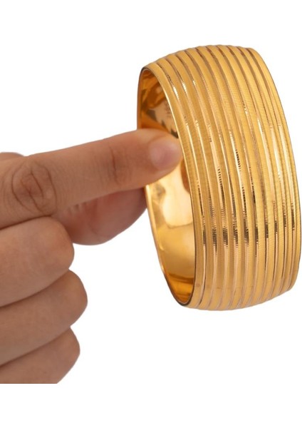 35 Gram (Gr) 40MM Şerit Model Mega Bilezik 22 Ayar Yatırımlık Işçiliksiz