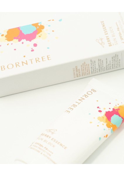 Borntree Berry Essence Sun Block SPF50+ Pa++++ 50 ml – Yüksek Koruma + Nemlendirici + Kore Güneş Kremi