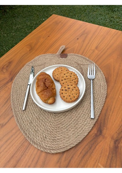 Tekstil Doğal Jüt Ip Elma Şekilli Amerikan Servis - Supla 38X35 cm – Şık ve Rustik Dokunuş fiyatları