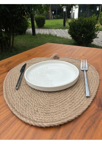 Tekstil Doğal Jüt Ip Elma Şekilli Amerikan Servis - Supla 38X35 cm – Şık ve Rustik Dokunuş fırsatları