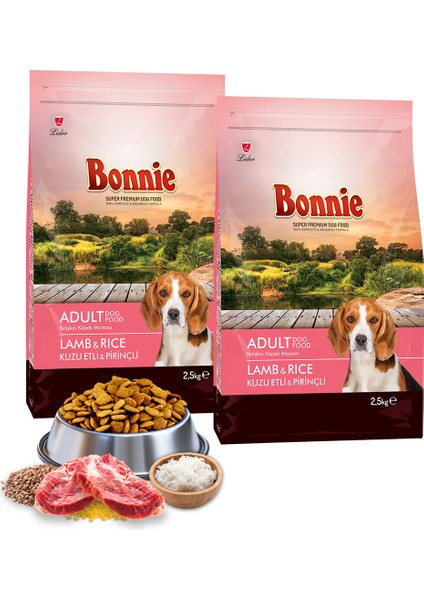 Kuzu Etli ve Pirinçli Yetişkin Köpek Maması 2.5 kg x 2