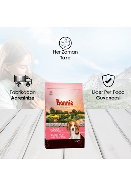 Kuzu Etli ve Pirinçli Yetişkin Köpek Maması 2.5 kg x 2 modelleri