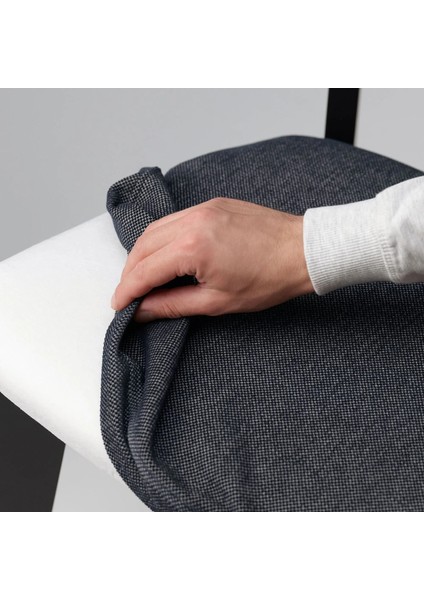 Lısabo Döşemeli Ahşap Sandalye Siyah Tallmyra Siyah Gri