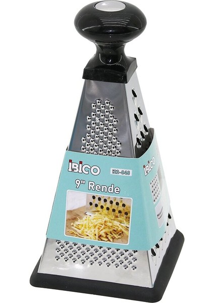 9 Inç - Üçgen Model Plastik Topuz Başlı 3 Gen Model Metal Rende Silikon Tabanlı (4172)