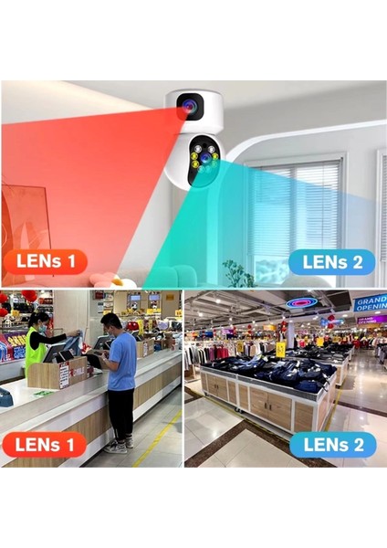 Çift Kameralı Wifi Bağlantılı Gece Görüşlü Ev Tipi Güvenlik Kamerası Yosee modelleri