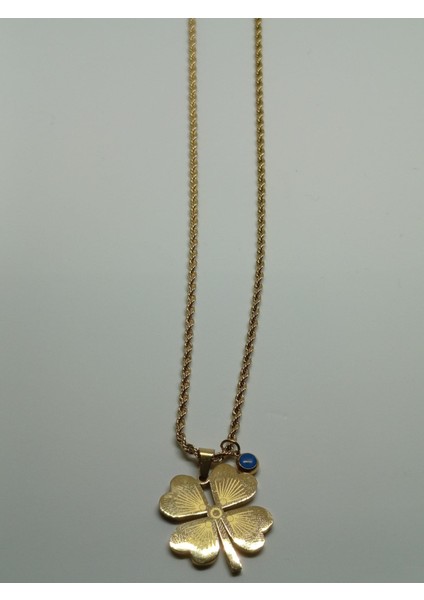 Nazar Boncuklu Dört Yapraklı Yonca Kolye modelleri