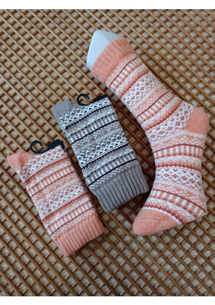 Desenli Kalın Viskon Elit 2' Li Kadın Çorap