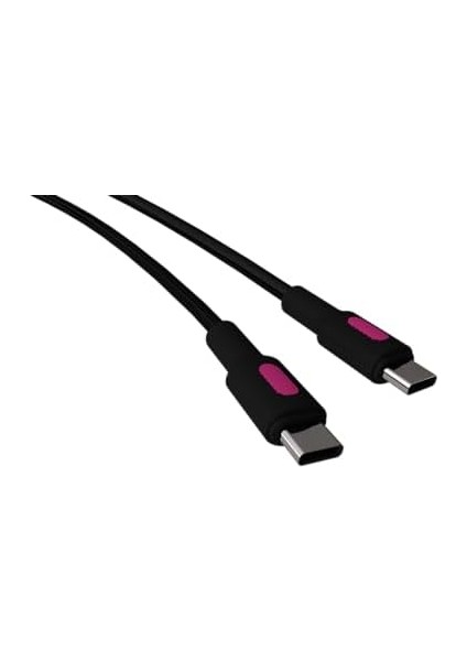 Type C-C Power Delivery Hızlı Şarj Kablosu, Siyah Kablo, Fuşya/siyah Uçlar (150 Cm) modelleri