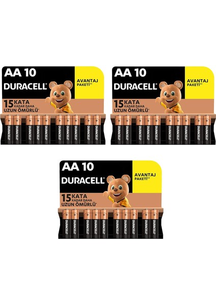 Alkalin Aa Kalem Piller, 30 Lu Paket