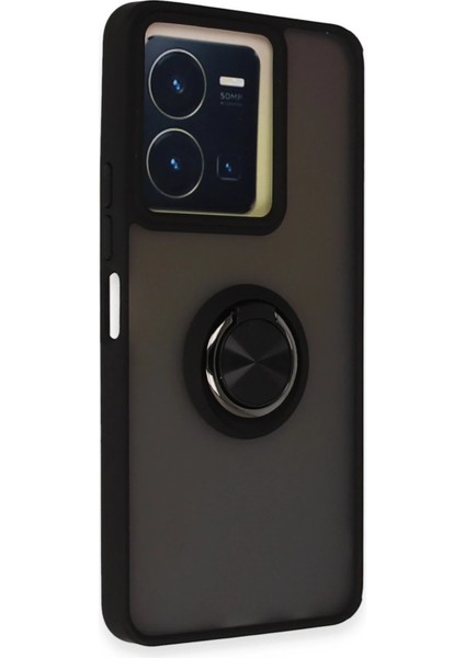 Rdbydn Newface Vivo Y36 Kılıf Montreal Yüzüklü Silikon Kapak - Siyah fiyatları