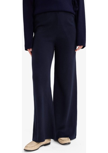 Straight Wide Düz Paça Triko Pantolon G1203AX25WN modelleri