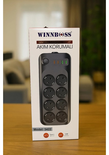 Wınnboss 8’li Akım Korumalı Priz fiyatları