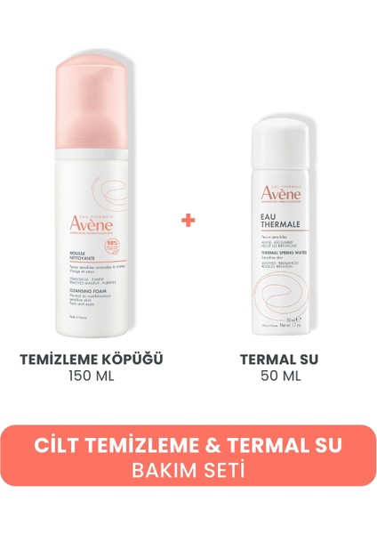 Cilt Temizleme & Termal Su Bakım Seti (Temizleme Köpüğü 150 ml + Termal Su 50 Ml)