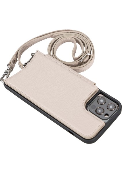 Apple iPhone 12 Pro Max Uyumlu Deri Askılı Kılıf Ufw Erc3 Bej fiyatları