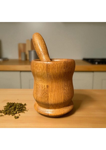 🌰✨el Yapımı Meşe Ağacından Ahşap Havan