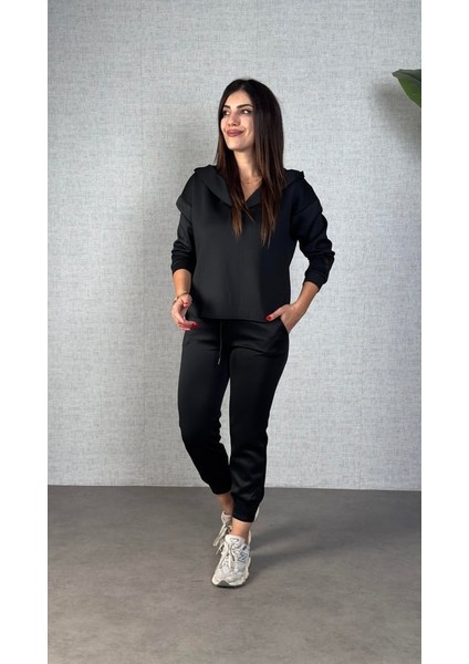 Kadın Uzun Kollu Kapüşonlu Ikili Takım modelleri