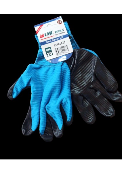 Zebra Eldiven 1/2 Mavi CMC1723*12X