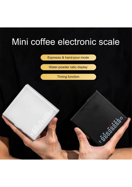 Yeni Up Dijital Kahve Mutfak Mutfak Ölçeği Zamanlayıcı 0.1 Hassas USB Şarj Edilebilir Hafif Ağırlık Mini Dijital Ölçekli Ana Sayfa (Yurt Dışından)