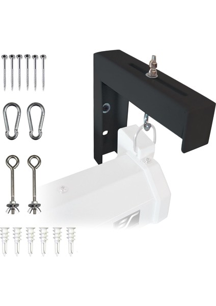 Screens Zvmaxlb6-B Üniversal Projektör Tuvali, 15,2 Cm, Kaynaklı Konstrüksiyon, Duvar Veya Tavan Tutucu, Kanca ve Donanım Dahil, Siyah