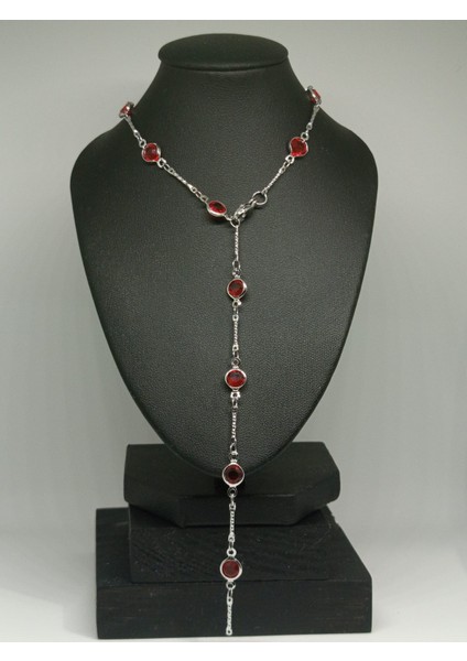 Kalp Kristal Taşlı Sallantılı Y Kolye