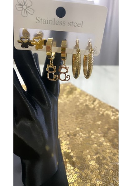 Çelik Altın Kaplama Sallantılı Küpe fırsatları