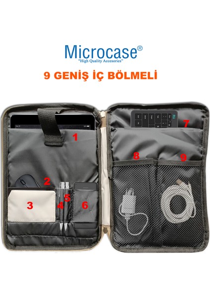 Tcl Tab 11 Gen 2 Tablet Için Omuz Askılı El Tutacaklı Universal Sleeve Taşıma Çantası AL4346 Pembe Mavi Krem