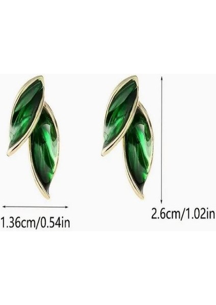 14K Altın Kaplama Yaprak Küpe fırsatları