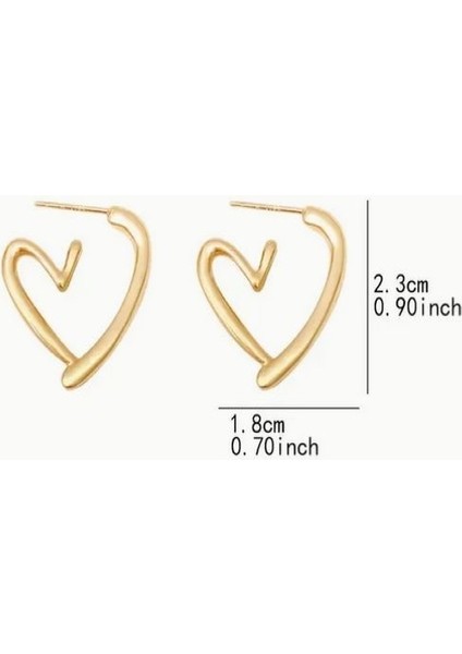 Altın Rengi Kalp Küpe indirimleri