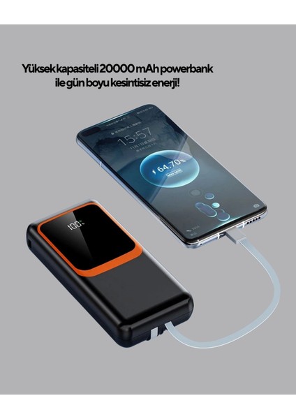 Powerbank 20000 mAh Yüksek Kapasiteli ve 22.5W Hızlı Şarj Destekli indirimleri