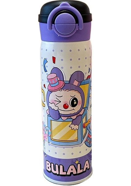 Termos Bardak Karikatür Çift Içecek Zıplama Bardak Büyük Kapasiteli 316 Paslanmaz Çelik Pipetli Bardak Çocuk Su Isıtıcısı (Yurt Dışından)