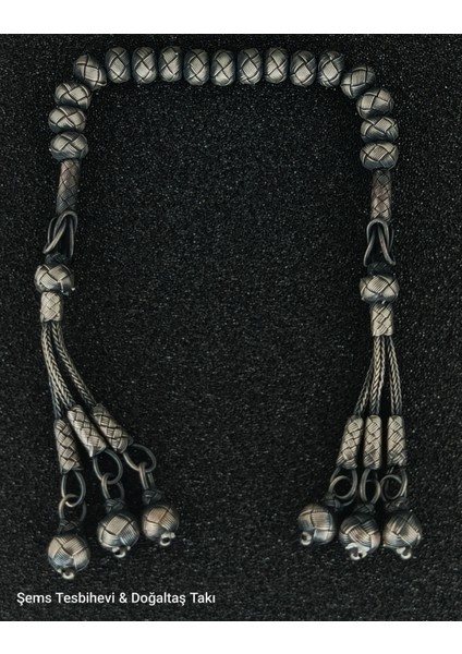 Oksitli 1000 Ayar Gümüş Kazaz Tesbih El Işçiliği Zaza Model Erkek Tesbih fiyatları