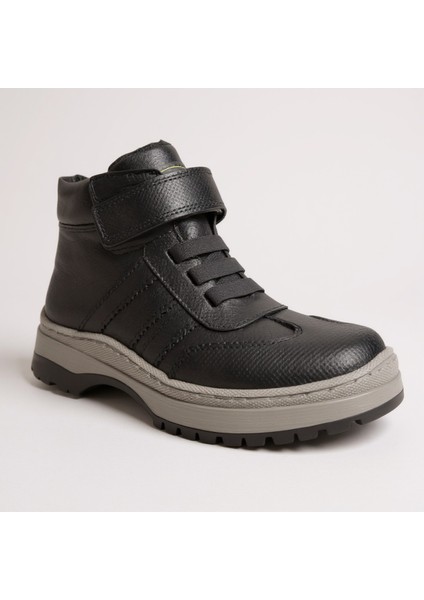 Siyah Hakiki Deri Ortopedik Çocuk Botu indirimleri
