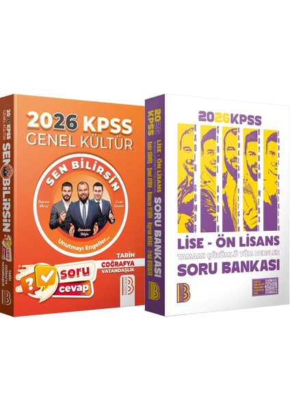 2026 Kpss Lise Ön Lisans Tüm Dersler Soru - Kpss 2026 Genel Kültür Sen Bilirsin