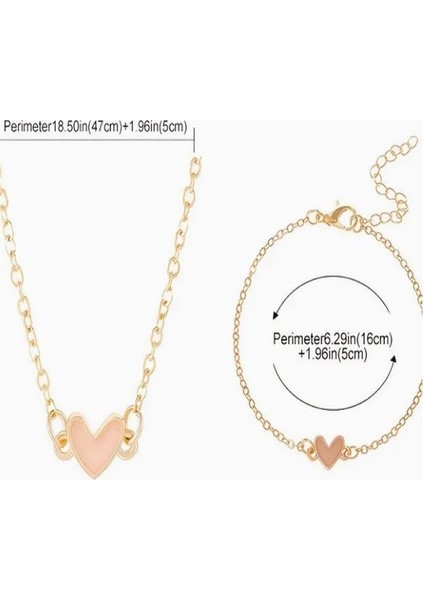 Kc Altın Kaplama Minimalist Kalpli Takı Seti fırsatları