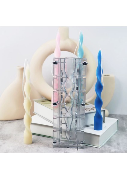 Su Dalgası Akrilik Şamdan Mum Kalıbı