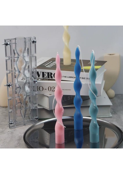 Su Dalgası Akrilik Şamdan Mum Kalıbı modelleri