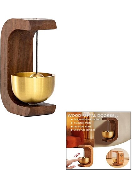 Mıknatıslı Deprem Zili - Metal Dekoratif Kapı - Dolap Zili (5264)