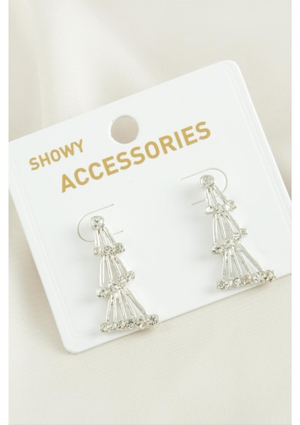 Kule Trend Taşlı Küpe