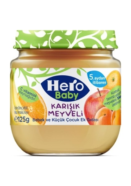 bulurum hero baby karışık meyveli kavanoz mama 125 gr