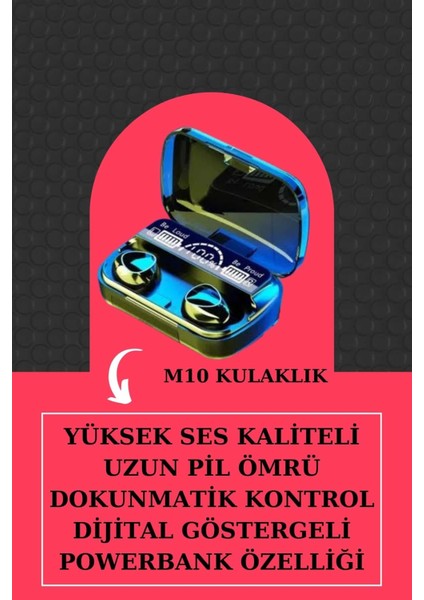 Ikili Set Akıllı Saat ve Bluetooth Kulaklık Kablosuz Uzun Pil Ömrü Spor Modlar - M767K051-R59 modelleri