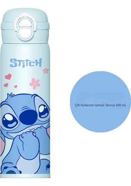 Çocuk Termos Bardağı Yüksek Görünümlü Sevimli Pipetli Su Bardağı Taşınabilir Su Isıtıcısı (Yurt Dışından)